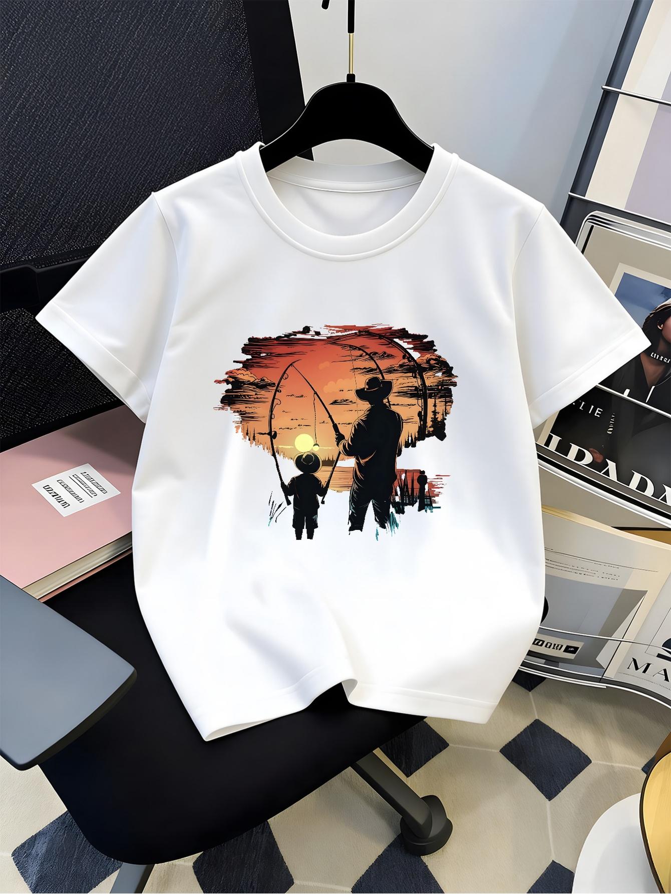 Plant Parent T Shirt - Maglietta con Grafica Padre Figlio Pesca
